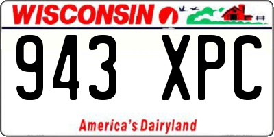 WI license plate 943XPC