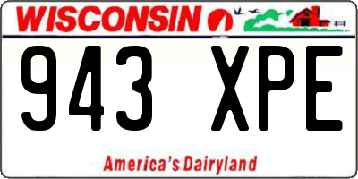 WI license plate 943XPE