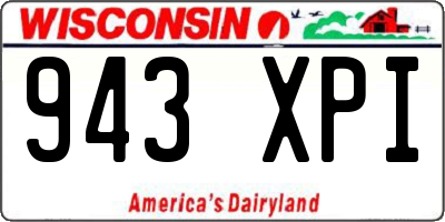 WI license plate 943XPI