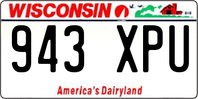 WI license plate 943XPU