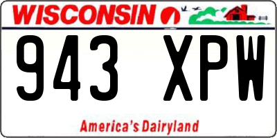 WI license plate 943XPW