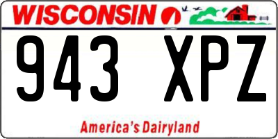 WI license plate 943XPZ