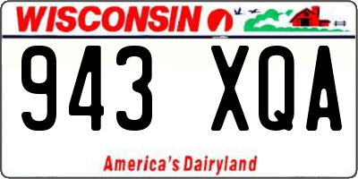 WI license plate 943XQA