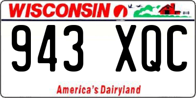 WI license plate 943XQC