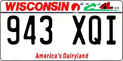 WI license plate 943XQI