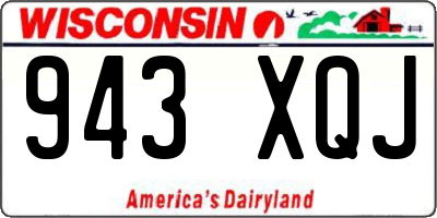 WI license plate 943XQJ