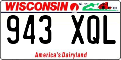 WI license plate 943XQL