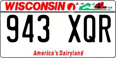 WI license plate 943XQR