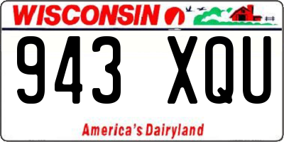 WI license plate 943XQU