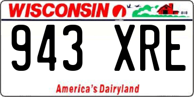 WI license plate 943XRE
