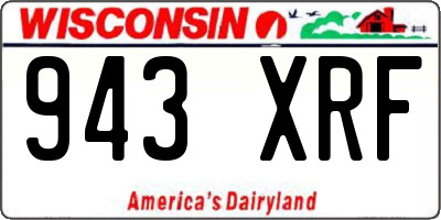 WI license plate 943XRF