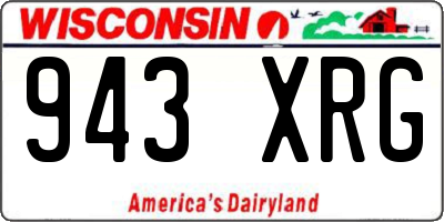 WI license plate 943XRG