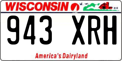 WI license plate 943XRH