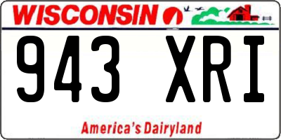 WI license plate 943XRI