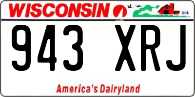 WI license plate 943XRJ