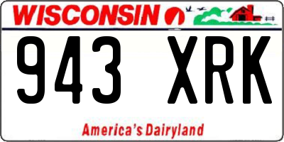 WI license plate 943XRK