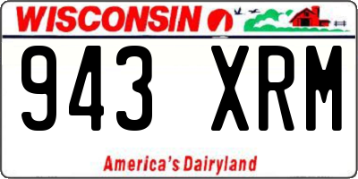 WI license plate 943XRM