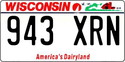 WI license plate 943XRN