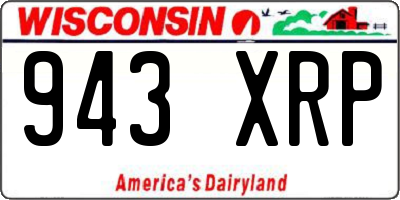 WI license plate 943XRP