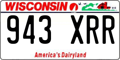 WI license plate 943XRR