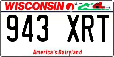 WI license plate 943XRT