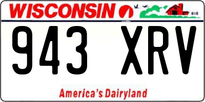 WI license plate 943XRV