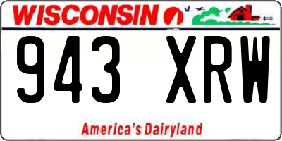 WI license plate 943XRW