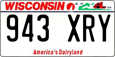 WI license plate 943XRY