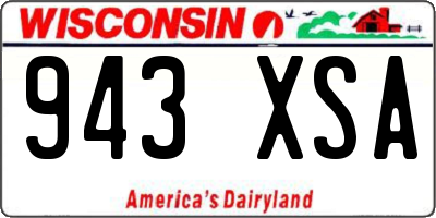 WI license plate 943XSA