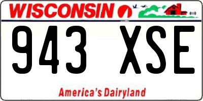 WI license plate 943XSE