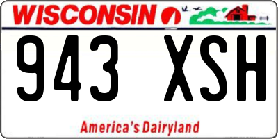 WI license plate 943XSH