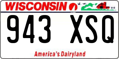 WI license plate 943XSQ
