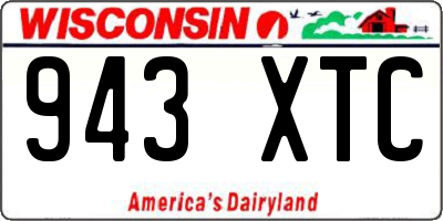 WI license plate 943XTC