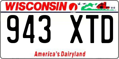 WI license plate 943XTD