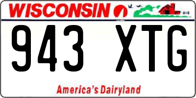 WI license plate 943XTG