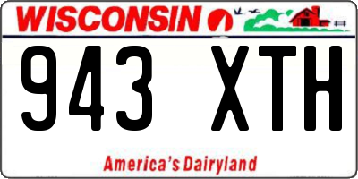 WI license plate 943XTH