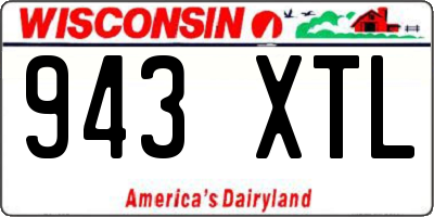 WI license plate 943XTL