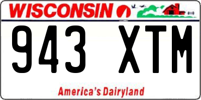 WI license plate 943XTM