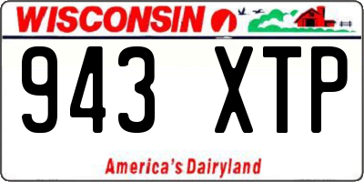 WI license plate 943XTP