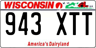 WI license plate 943XTT