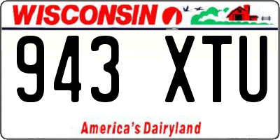 WI license plate 943XTU