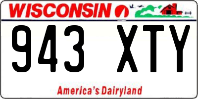 WI license plate 943XTY
