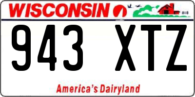 WI license plate 943XTZ