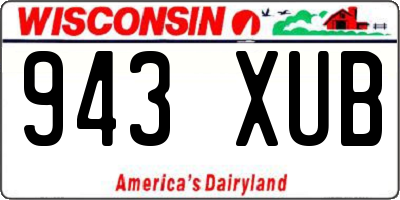 WI license plate 943XUB