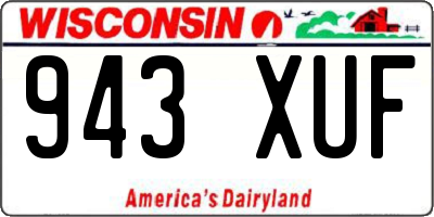 WI license plate 943XUF