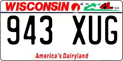 WI license plate 943XUG
