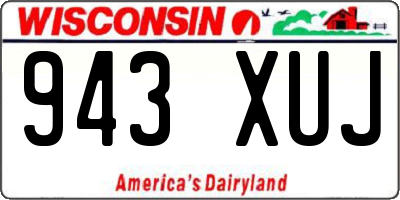 WI license plate 943XUJ