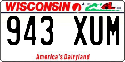 WI license plate 943XUM