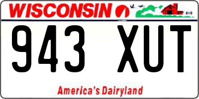 WI license plate 943XUT