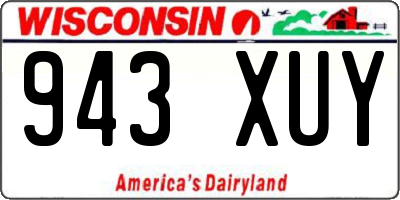 WI license plate 943XUY